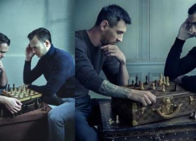 دو عکاس ، عکس مشهور شطرنج رونالدو و مسی را با آیفون بازسازی کردند